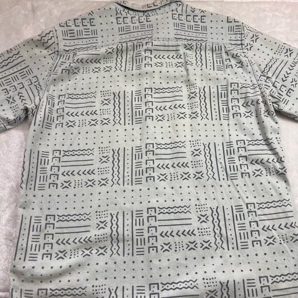 Modern Amusement Button Up Shirt Mens XL Blue Short Sleeve 100% Cotton FAIR‎ - Picture 13 of 15